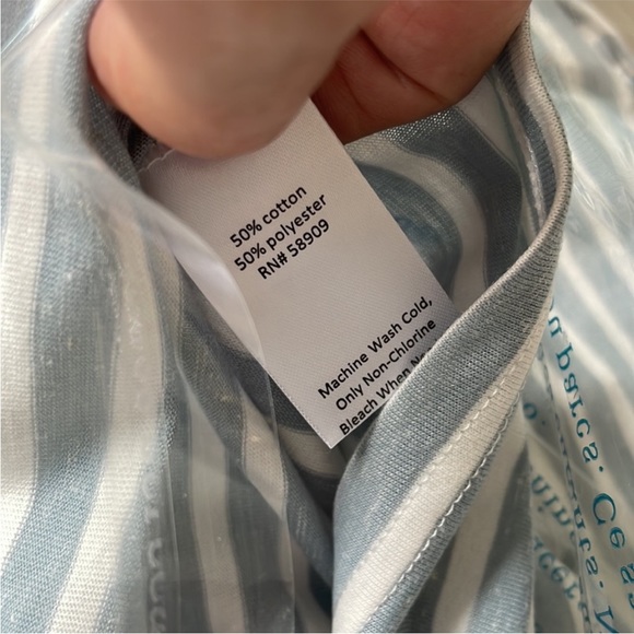 NWT First Wave Dillards Shirt Baby Blue/White Striped MSRP $18 Size: 12 mos - Picture 7 of 10